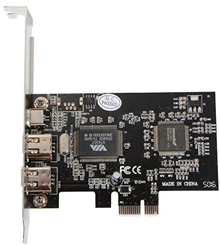 Sun3Drucker PCI-E Express FireWire 1394a 1-Lane iLINK IEEE1394 Expansion Controller Adapter Card for Desktop PC