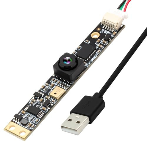 ELP USB Camera 8MP 30fps USB Camera Module with Microphone 105 Degree Wide Angle Lens Lightburn Camera PC Computer Camera 2448P 3D Printer Camera Compatible with Windows Mac OS Rasberry pi