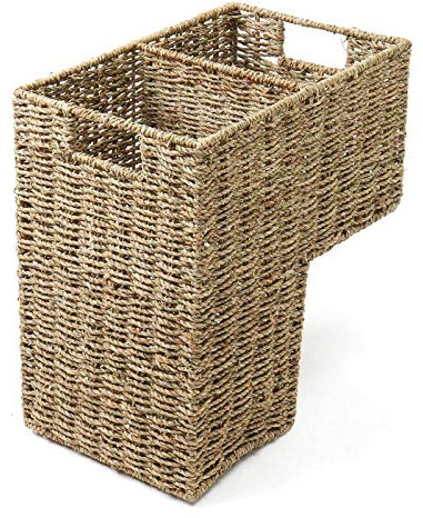 Panier Tissé à La Main2 Paniers De Rangement Compartiments Paniers D'escalier Tissés à La Main en OsierAffichage De Détail De Magasin