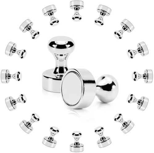 Sensei 16 pezzi Magneti al neodimio per lavagna magnetica, frigorifero 12x16 mm + custodia