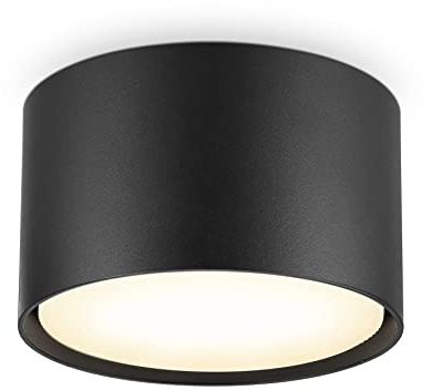 BOYIR Faretti LED Soffitto 6W 560LM Faretti da Soffitto 4000K Luce Naturale Plafoniera led Soffitto Ø84x50mm Lampada da Soffitto in Alluminio per salone corridoio cucina salotto, Nero
