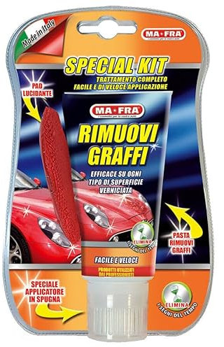 Kit Rimuovi Graffi MA-fra - Pasta Abrasiva Lucidante per Auto, Rimuovi Graffi per Carrozzeria.