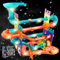Focenat 111PCS Light Magnetic Tiles Building Blocks for Kids, Magnetic Marble Run Creativity Educational Toys, 3D STEM Magnets Construction Toys, Birthday Gifts for Kids Ages 5 6 7 8 9 10+ Year Old