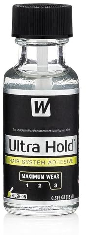 Lace Wig Glue 15ml,Wig Glue Lace Front Strong Hold Hair Glue for Wigs, Invisible Bonding Adhesive, Waterproof Latex-Free Oil-Resistant Wig Adhesive for Lace & Poly Hair Systems