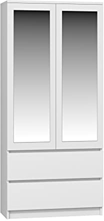 Topeshop SS-90 BIEL LUXURY bedroom wardrobe/closet 5 shelves 2 door(s) White