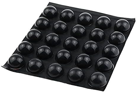 eMagTech 25pcs Silicone Auto-adhésifs Anti-Bruit Tampons Anti-Collision Antidérapant Noir 19x10mm pour Haut-Parleur Électronique Table Top Tiroir