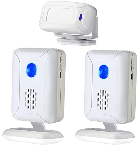 Drahtloser PIR-Bewegungsmelder, Sicherheitsalarm, für Geschäfte, Büro, Zuhause, Eingangstür, Eingang, Türklingel, Briefkasten-Alarm, Garage Auffahrt, mit Nachtlicht