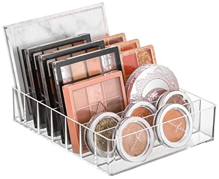 Koomuao make up organizer,Kosmetik Organizer 7 Fächern, Schminktisch organizer für schublade,Acryl transparente Nagellack aufbewahrung, für Dresser Schlafzimmer Schminktisch