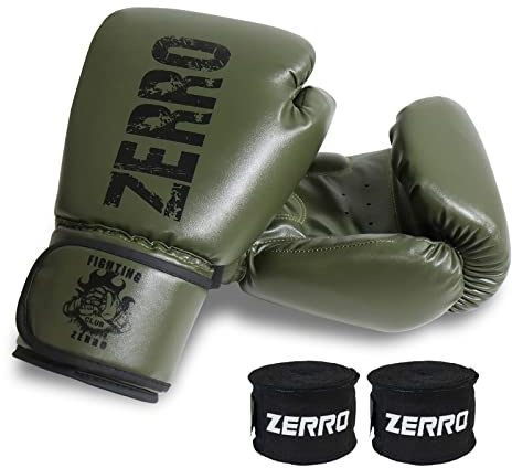 CCLIFE Boxhandschuhe 12 oz, 27x16x10 cm, Grün, PU-Leder