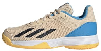Adidas Courtflash Tennis-Sneaker für Kinder, Uni, Crystal Sand Core Black Blue Burst, 4 UK Child