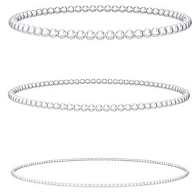 Ankle Bracelets for Women - Waterproof Anklets Trendy Stackable Beaded Link Chian Anklet Bracelet Set for Women Dainty Jewelry Gift
