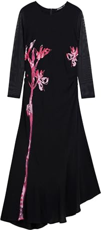 Vestido largo asimétrico lirio