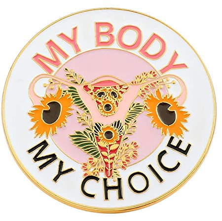 Watreketal Broche Ronde Féministe Ovarienne - Broche Cadeau pour Médecin, Infirmière - Taille Unique - Métal