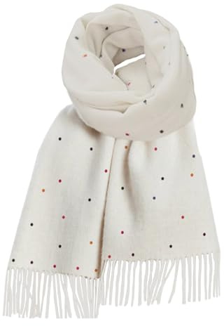 PUERHUACI Bufanda Mujer Invierno Chal, Pañuelos con Flecos, Imitación Cachemira Cálido y Grueso, Fular Chales Suave Puntos Coloridos Largo Grande para Regalos 180x68cm
