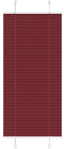 vidaXL Plissee Bordeauxrot 55x150 cm Stoffbreite 54,4 cm Polyester, Faltrollo, Klemmfix, Plisseerollo, Jalousie, Rollo, Plisseerollo für Fenster