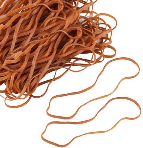 80 Pz Elastici Grandi Ufficio, Grandi Elastici Gomma, 130 x 5 mm Anelli in Gomma Naturale Larghi per Casa, Scuola, Banca, Forniture Fai Da Te, Artigianato
