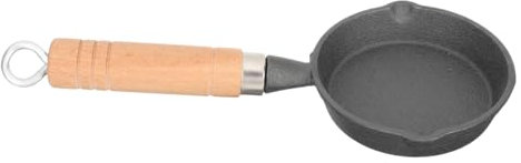 Cabilock Egg Frying Pot Portable Cast Iron Skillet Non Stick Small Frying Pan for Induction Hob Multi-Functional Oil Heating Cookware for Friends