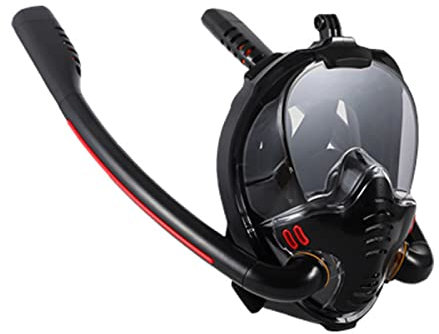 Dykutrustning, Vuxen Dykmask Helansikte Anti-dimma Snorklingsmask For Barn Simning Undervattensrespirator Dykutrustning för dykning(Zwart,L/XL)