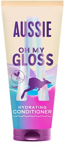 Aussie Oh My Gloss Hydrating Conditioner 200ml, Softens and Smooths Dry and Dull Hair, Infused with Australian Macadamia Nut Oil, Vegan and Cruelty-Free