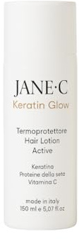 JANE•C Termoprotettore in crema | Ristrutturante Anti-crespo alla Cheratina e Vitamina C |Protegge da Piastra,Phon. Per Capelli Secchi, Danneggiati o Trattati–Senza risciacquo-150ml Made in Italy