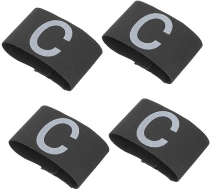ERINGOGO 4pièces Lot de Brassards De Capitaine De Football Bandeaux Pratiques Et Portables Antidérapants Sport Équipe Entraînements