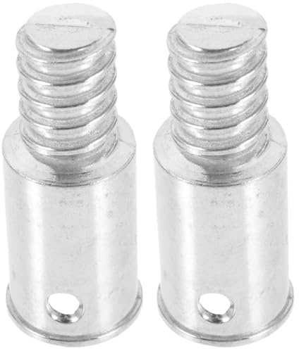 Toyvian 2 punte filettate in metallo per scopa con manico filettato, adattatore per asta in acciaio inox per scopa con design facile da installare, per la pulizia della casa