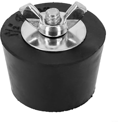 Posheliox Tapón de línea de agua para exteriores, tapón de drenaje de goma para alberca, tuberías de jardín, protector de invierno, negro (63 mm)