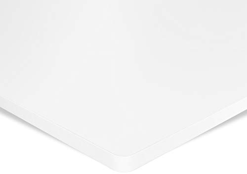 ESMART TPL-126W stabil skrivbordsskiva gjord av MDF 120 x 60 x 2,5 cm - Vit | reptålig, PVC-belagd, lättskött kontorsbord kan laddas upp till 120 kg