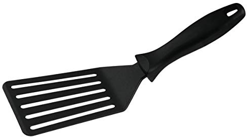 FMprofessional Paletta per arrosti in plastica, pratica paletta da barbecue, manico in plastica, manico multiuso (colore: nero)