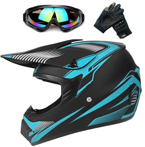 ZJRA Jeunesse Casque De Moto, Casque Cycliste Pour Enfants, Garçon Et Fille, Scooter, VTT, Ski, DOT/ECE Certification, Convient Pour Toutes Les Saisons, 1, M