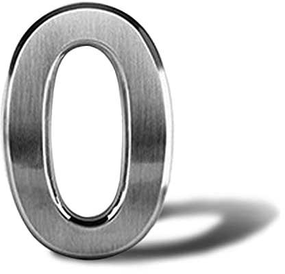 Sinxioer Numero Civico Esterno e Numeri Civici Esterni con Lettera in Acciaio Inox, Targa Personalizzata Made in Cina, altezza 8 cm(targhetta citofono esterno:0)