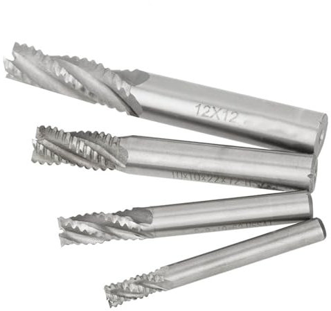 Fresa de desbaste, 4 unidades, 4 ranuras HSS, fresadora CNC M6/M8/M10/M12