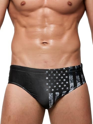 Arcweg Herren-Badehose Slip Niedrige Taille Mitherausnehmbarem Polster Elastisch Strand-Shorts Unterwasche XL(EU)