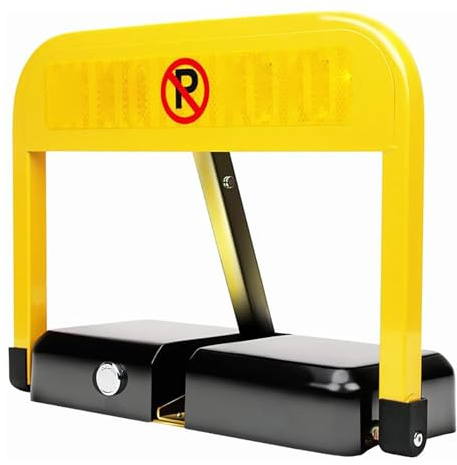 Bolardo de estacionamiento Smart Lock - Bloqueador de estacionamiento inteligente con control remoto para estacionamientos y garajes, diseño anticolisión de 180°