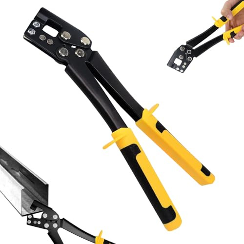 Pinza Crimpatrice per Borchie, 30 cm Pinza Crimpatrice per Bulloni in Acciaio, Dimensioni di Taglio da 0,4 a 0,8 cm Pinze per Cartongesso, per La Costruzione in Case, Magazzini