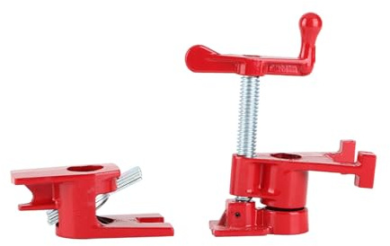 Morsetto per tubi Dispositivo di serraggio rapido per lavorazione del legno verticale a manovella per assemblaggio di mobili di carpenteria Morsetto per tubi in ghisa 3/4 pollici