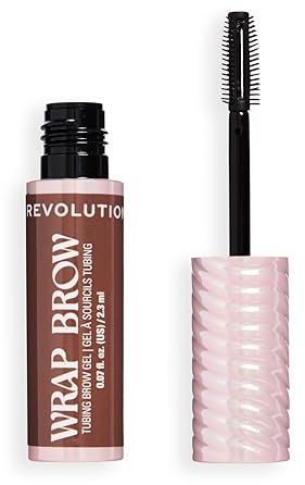 Revolution Wrap Brow Tubing Tinted Eyebrow Gel, Marrón Medio Cálido