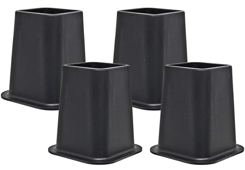 Kings Brand Heavy Duty 6 tum sängupphöjare, möbelris, utmärkt för förvaring under sängen, set med 4