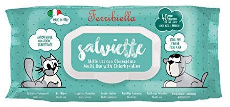 Ferribiella Toallitas higiénicas Desinfectantes con clorhexidina Milleusi (Caja 12paquetes- 40und)