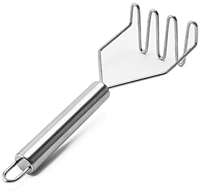 Kartoffelstampfer, Kartoffelstampfer, Edelstahl, professionelles Küchenutensilien, rutschfester Griff, 2 Stück