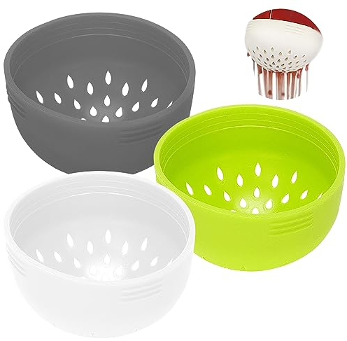 3 Pieces Small Colander, Silicone Sieve Filter Cover, Food Strainers Kitchen Tools & Gadgets