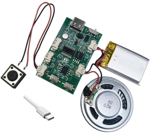 Gikfun Recordable Sound Chip - Plays Multiple Recordings, Push Button Control, Customizable Voice Recorder, DIY EK8484