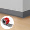 Battiscopa morbidi, autoadesivi, 20 x 60 mm x 20 m, per cucina e bagno, morbido battiscopa autoadesivo in PVC, listello flessibile per battiscopa, colore grigio