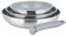 Sitram 716941 Arpege - Juego de 3 sartenes de acero inoxidable (20,24,28 cm, revestimiento antiadherente de cerámica con efecto piedra, mango extraíble SITRAMOVIBLE, incluye inducción