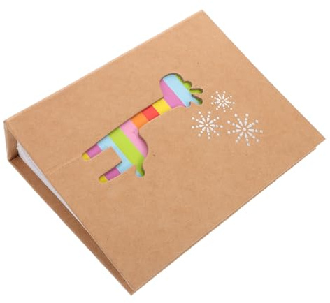 PartyKindom Álbum De Fotos Para Pequeños Recortes Papel Kraft Fotos Álbum De Crecimiento Diseño De