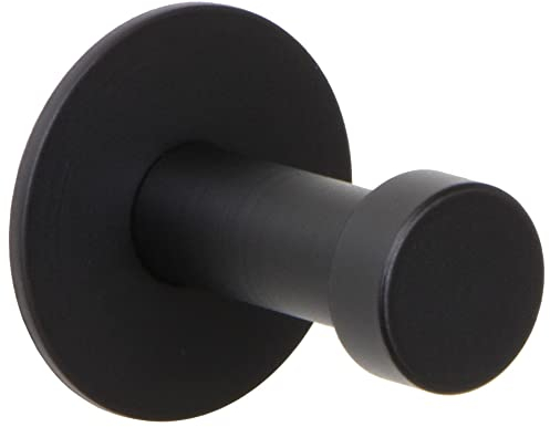 Gedotec Garderoben-Haken | UP | Aufhänger Tiefe: 32 mm | 1 Stück | schwarz Kleiderhaken Edelstahl | Wand-Garderobe zum Schrauben | Mantelhaken Vintage | Design Wandhaken mit Befestigungsmaterial