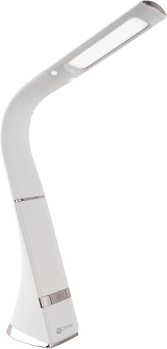 OttLite Lampe de bureau LED rechargeable avec technologie ClearSun LED – Portable, à intensité variable et flexible – Lampe de travail facile à transporter avec batterie rechargeable – pour la maison