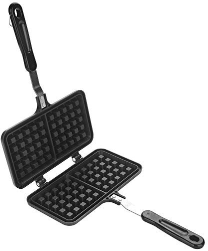 Doppia testa antiaderente Waffle Maker Pan stampo in lega di alluminio stampo piastra di cottura cottura strumento di casa gas