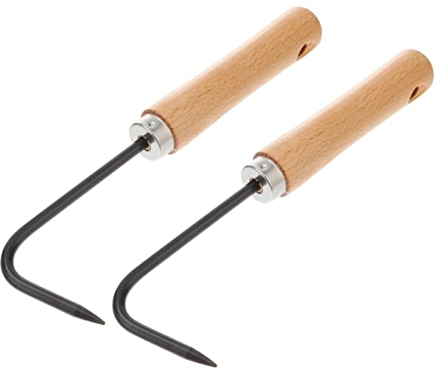 Cabilock 2 Stücke Garten Unkrautstecher Unkrautjäter Unkrautentferner Mini Gartenwerkzeug Gartengeräte Unkraut Jäter Entferner für Garten Pflanzen Sukkulenten Bonsai Rasen Hof Schwarz