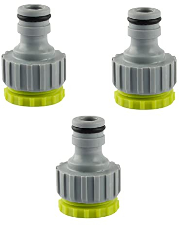 Wasserhahn Anschluss, 1/2 Zoll 3/4 Zoll 2-in-1 Garten Hahnverbinder Wasserhahnanschluss, Schlauchanschluss Set für Garten Bewässerungs, Kunststoff Garten Schlauch Gewinde Anschluss Hahnadapter